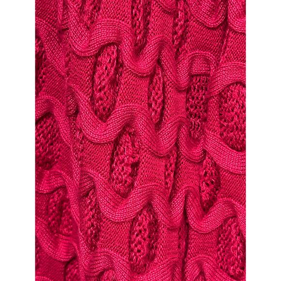 Once Again‎ Pink Open-Knit Batwing Sweater - Women’s Size Medium - Picture 8 of 8